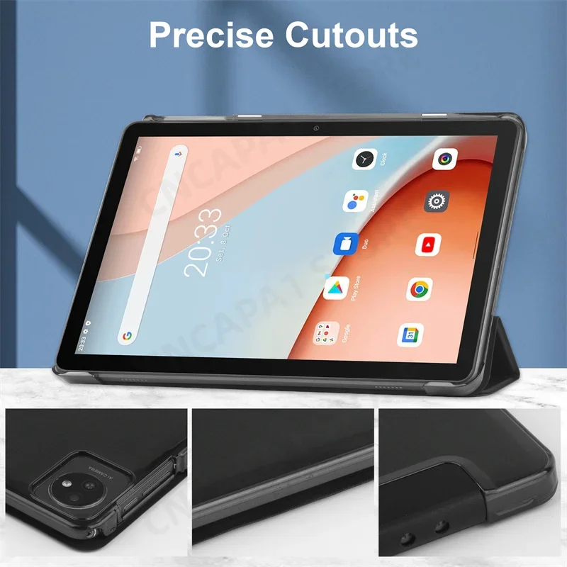 Custodia Con Supporto Per Tablet Blackview Tab 8 - Cover Pieghevole In Pelle Sintetica, Protezione Antiurto, Design Sottile
