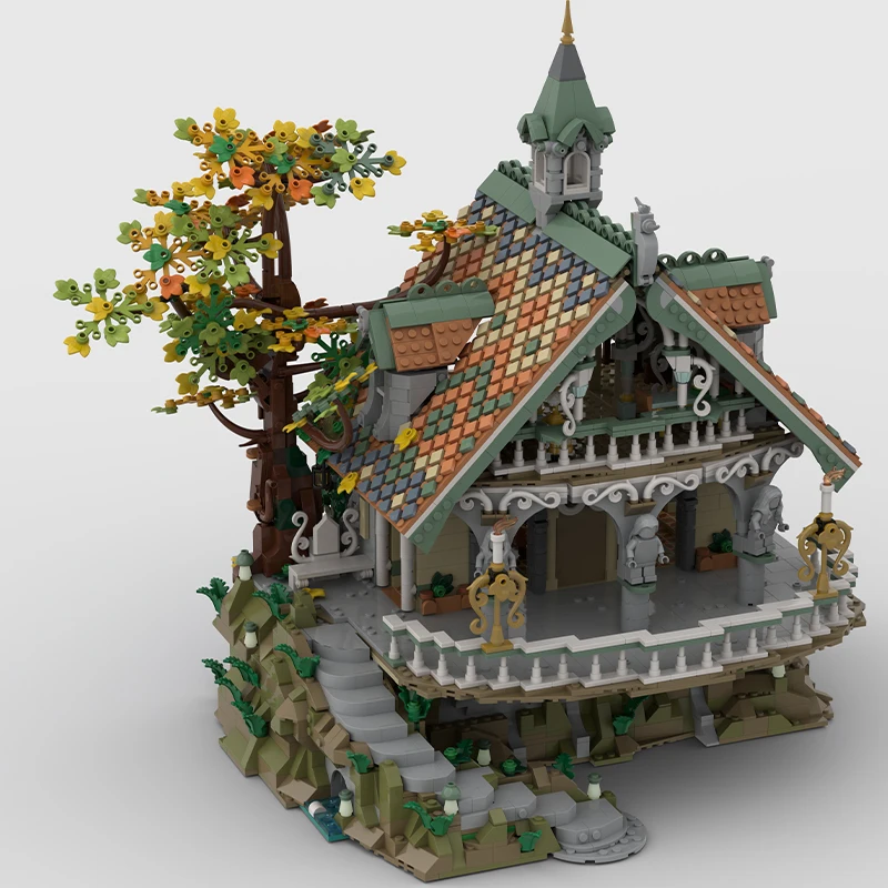 

3660 шт., строительные блоки: известные кольца Moc, киноархитектура, последний домашний дом, коллекция Ultimate DIY, креативные идеастые подарочные строительные блоки