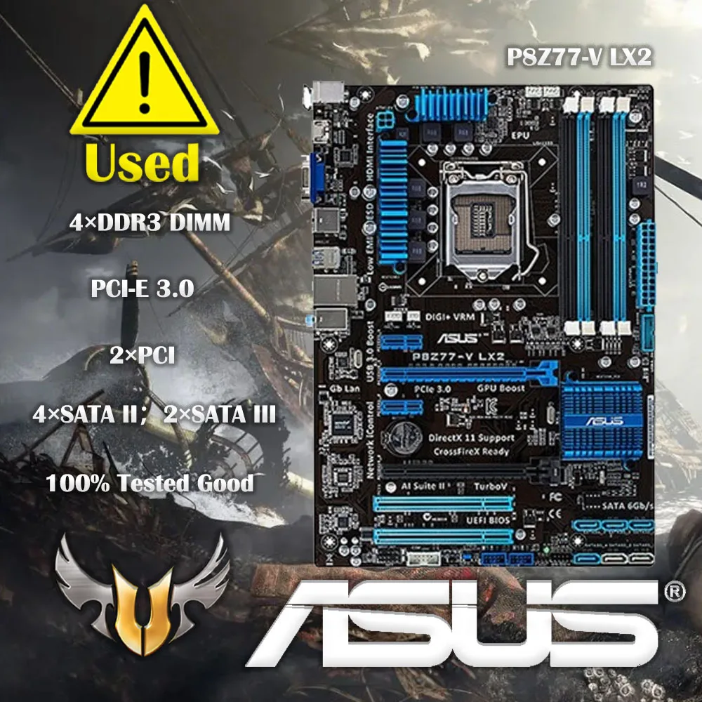 Asus P8Z77-V LX2 Desktop Motherboard Z77 Socket LGA 1155 i3
