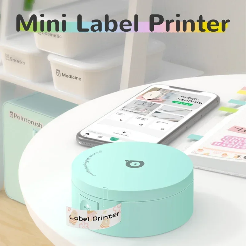GlowMart PeriPage L1 Portable Wireless Bluetooth Thermal Label Printer Label BT Printer Adhesive Machine