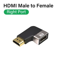 Ultra-High-Definition 8K HDMI 2.1 Right Angle Adapter - Male to Female Extender for Enhanced Connectivity (6)