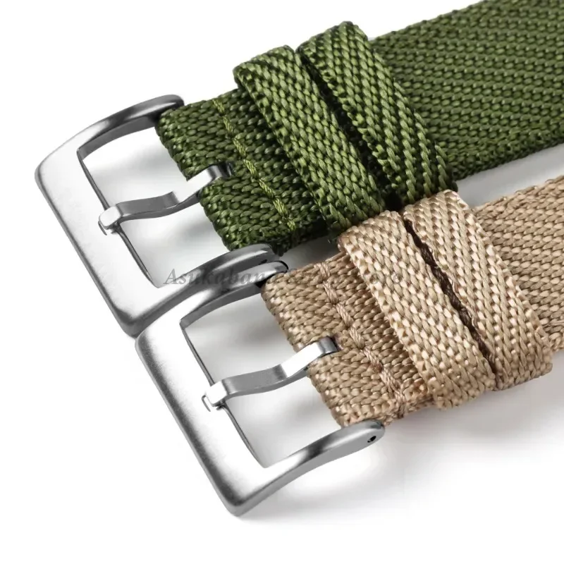 Unisex Quick Release Nylon Canvas Watch Strap - 18mm, 20mm, 22mm