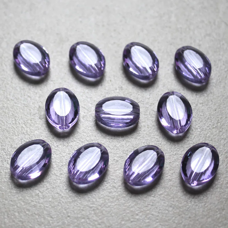 

StreBelle Multi Colors 13x10mm 50pcs Flat Oval Austria Faceted Crystal Glass Loose Spacer DIY Beads for Fashion Jewelry Making