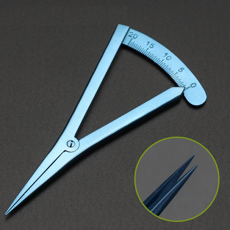Castroviejo Caliper 20mm Screw adjustment Caliper ophthalmic surgical instrument