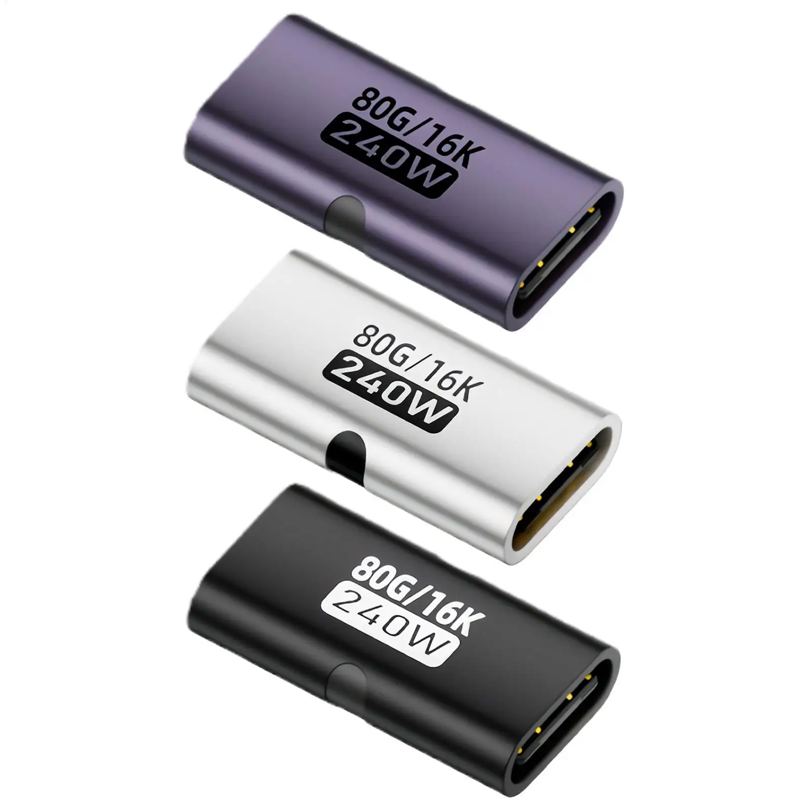 USB C 암-암 어댑터 240W 커넥터 USB C-USB C 어댑터 (가정, 회의, 여행, 데스크탑 컴퓨터, 노트북용)