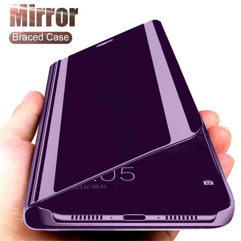 Flip Mirror Cases for Samsung Galaxy A56 A55 A17 A16 A36 A26 A35 A25 A15 5G Phone Case for Samsung A54 A52 A32 A22 A12 4G Cover