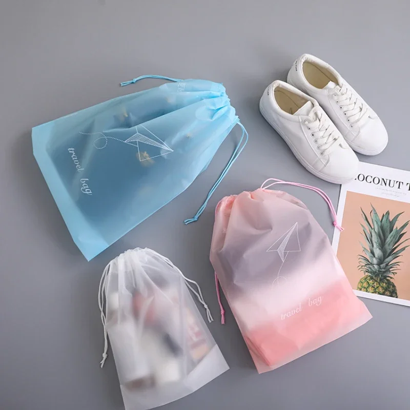 3pcs Waterproof Dry Bag Transparent Visible Drawstring Beach Swimming Underwear Socks Shoes Organizer Travel Camping Storage