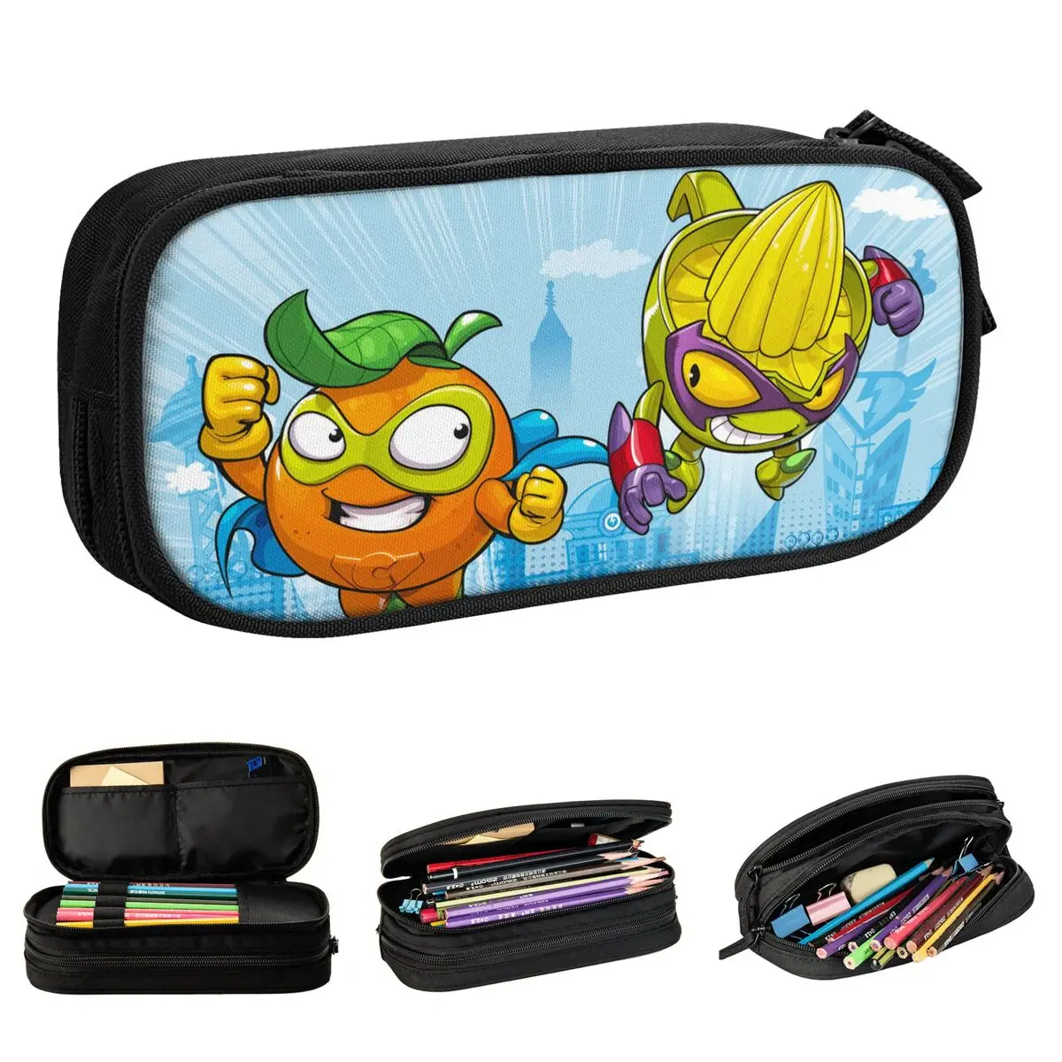 

Пеналы Super Things, милый держатель для ручек с аниме-рисунком, сумки для девочек и мальчиков, большой чехол для хранения, школьные подарки, пенал