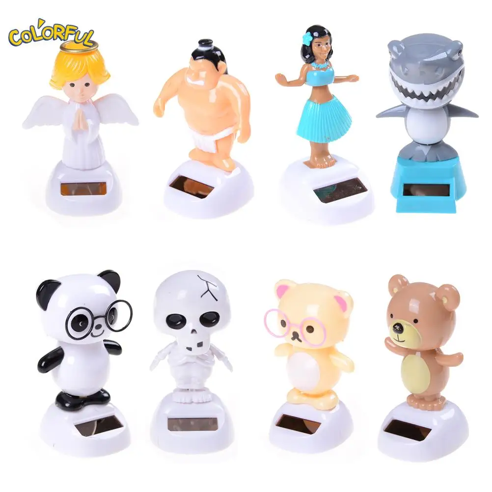 1 Pcs Solar Powered Bobble Toy Solar Powered Dancing Flip Flap Car Home