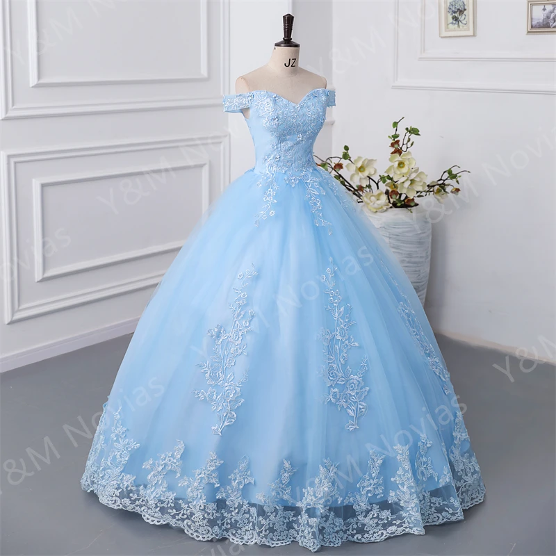 blue floor length