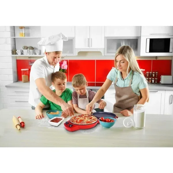 NEW Courant Pizza Maker, 12 Inch Pizza Cooker and Calzone Maker, with Timer &Temperatures control, 1440 Watts Oven convert