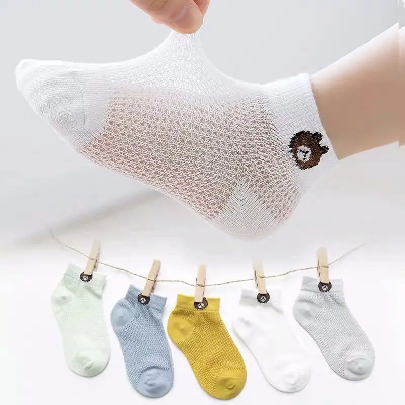 Children Socks 5Pairs/lot Girls Cotton Outdoor Travel Sports Socks Spring Summer Sports Clothes Accessories Childrens Socks