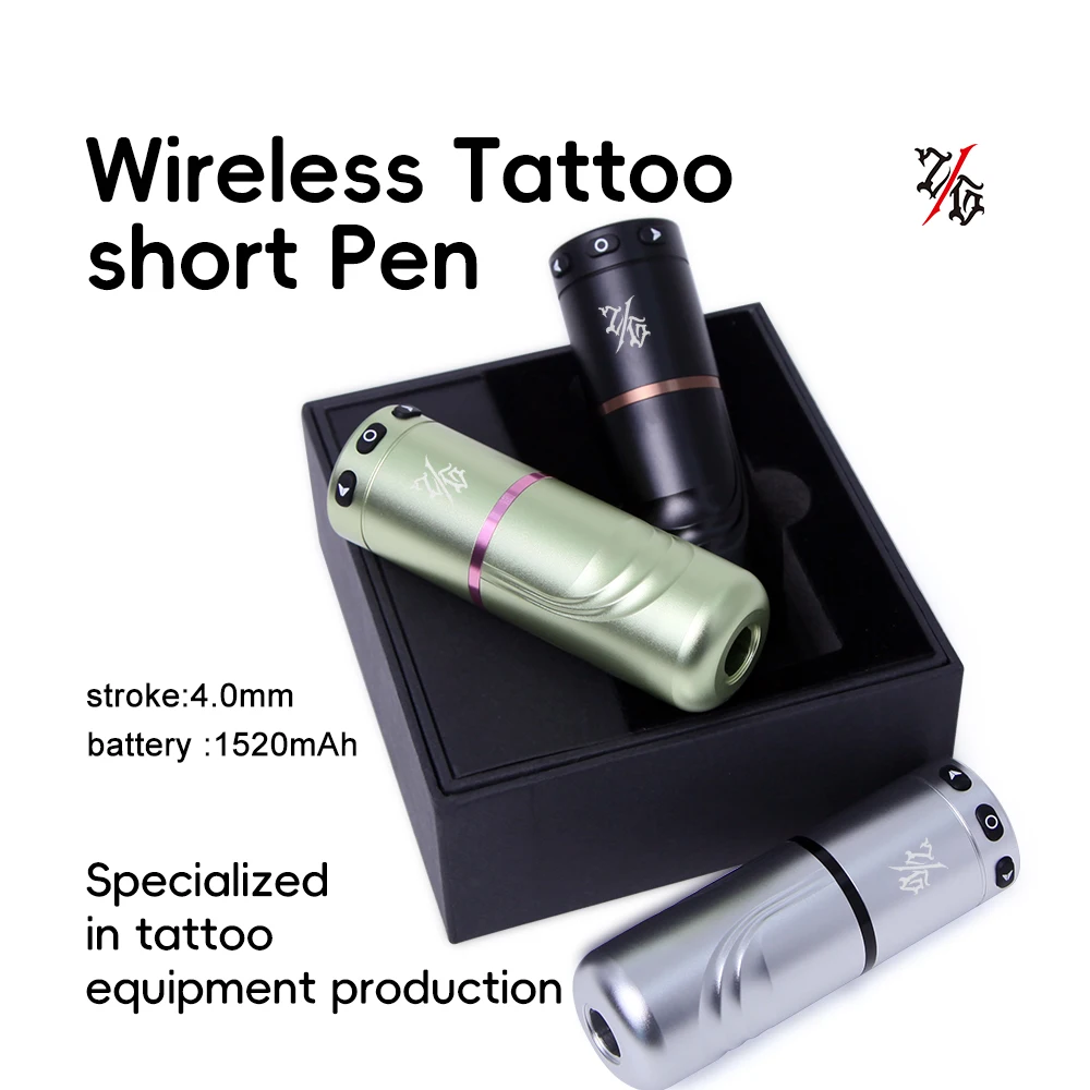 

Z&G Wireless Tattoo Pen Rechargeable Tattoo Machine 4.0mm Stroke Color Screen HYlab Tattoo Supplier