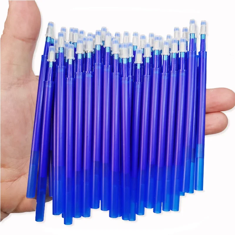 Large Capacity Ink Erasable Pen 0.5mm Push Automatic Gel Pen Washable Handle Magic Erasable Refills Rods Longer Writing School erasable pens