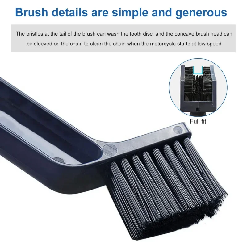 Motorcycle Bike Chain Cleaner Dual Heads Bicycle Cleaning Brush Reusable Bike Chain Gears Brush Cleaner Tool Durable Bicycle