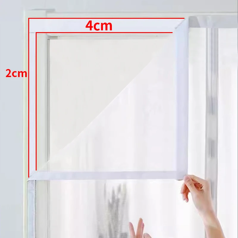 White,Anti-Mosquito Magnetic Mesh Anti Bug Fly Mouse Door and Window Screens No Punching Required Self-Closing Curta
