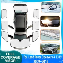 Full Coverage Sunshades For Land Rover Discovery 4 Accessories L319 LR4 2009~2016 Car Sunscreen Window Sunshade Cover Accessorie