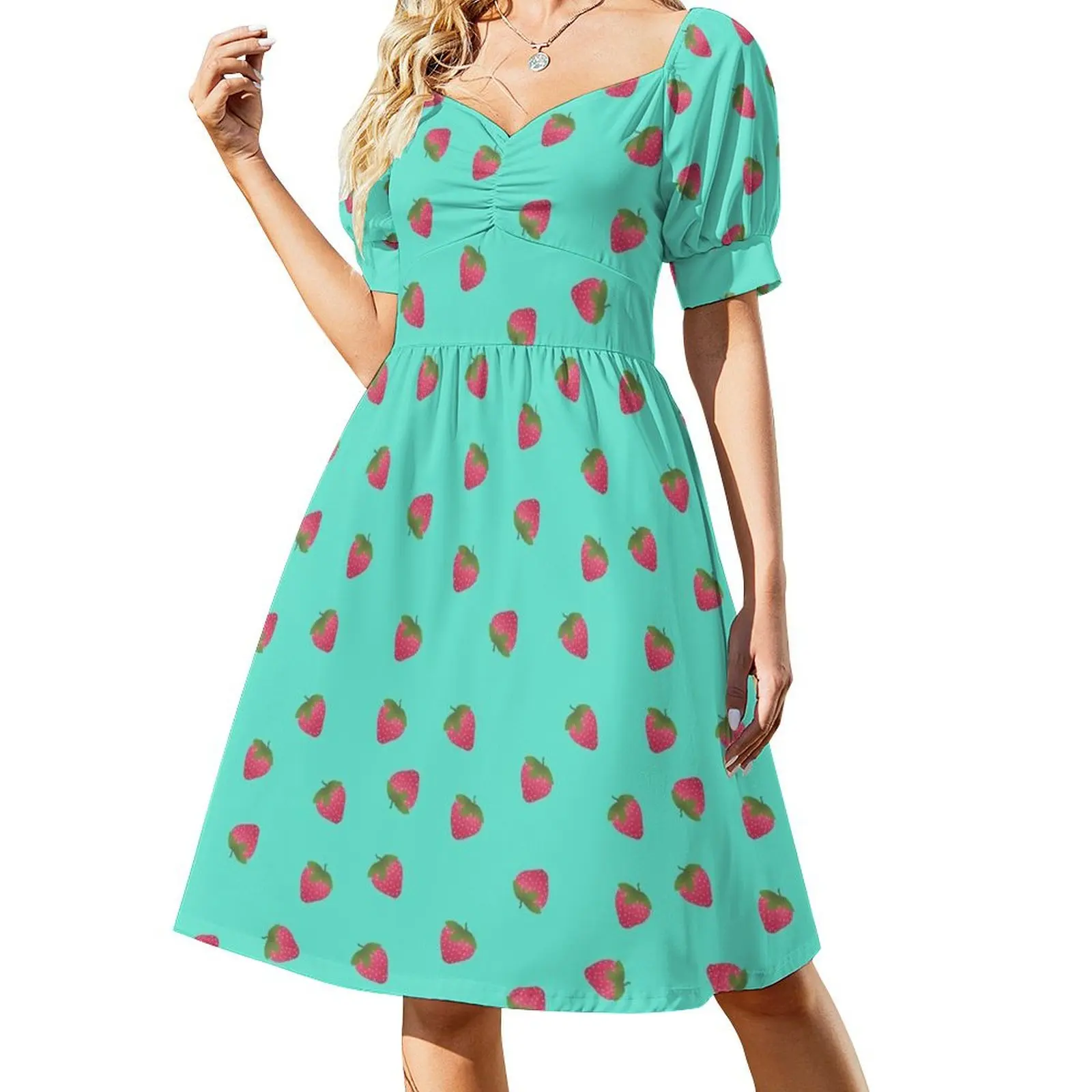 

Strawberry Dress Pattern Sleeveless Dress Clothing female dresses for woman women's clothing summer 2024 novelties