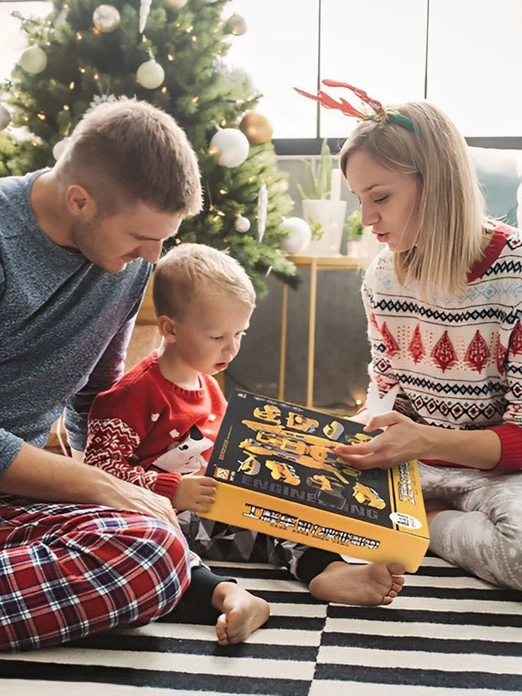 Children's Magnetic Toys Boys Building Block Assembly Construction Vehicles Deformable Robots Puzzle Toys Birthday Gift - 4