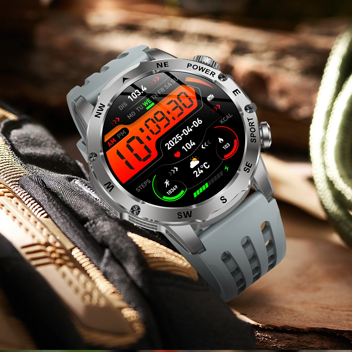 Smartwatch outdoor para hombre con brújula y linterna led_voghion.com