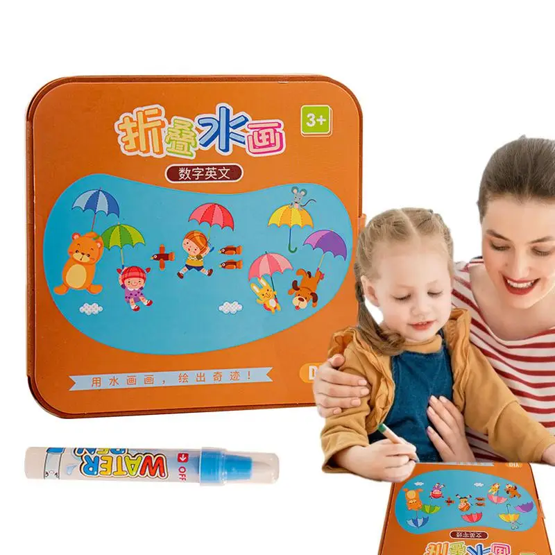 

Water Colouring Book Reusable Watercolor Paint Set Portable Educational Learning Board Paint With Water Books For Birthday