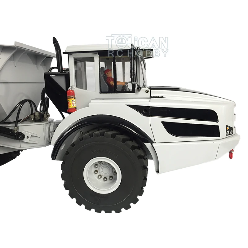 XDRC 1/14 RC Metal Hydraulic 6*6 Articulated Truck A40G Dumper Model Motor ESC Lights Adult Toy Birthday Gift TH18405-SMT8 6