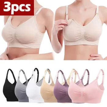 3PC/lot Maternity Nursing Bras Cotton Breastfeeding Pregnant Women Pregnancy Underwear Breast Feeding Bra Clothing Lactancia 1