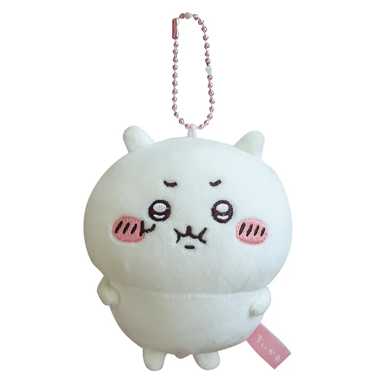 11CM Kawaii Chikawas Hachiware Usagi Angry Pun Series Plush Keychain Pendant Soft Stuffed Cartoon Plush Doll Toy Bag Pendant