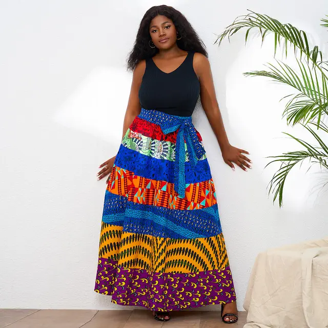 Ndidi High Waist Ankara Skirt - Image 2