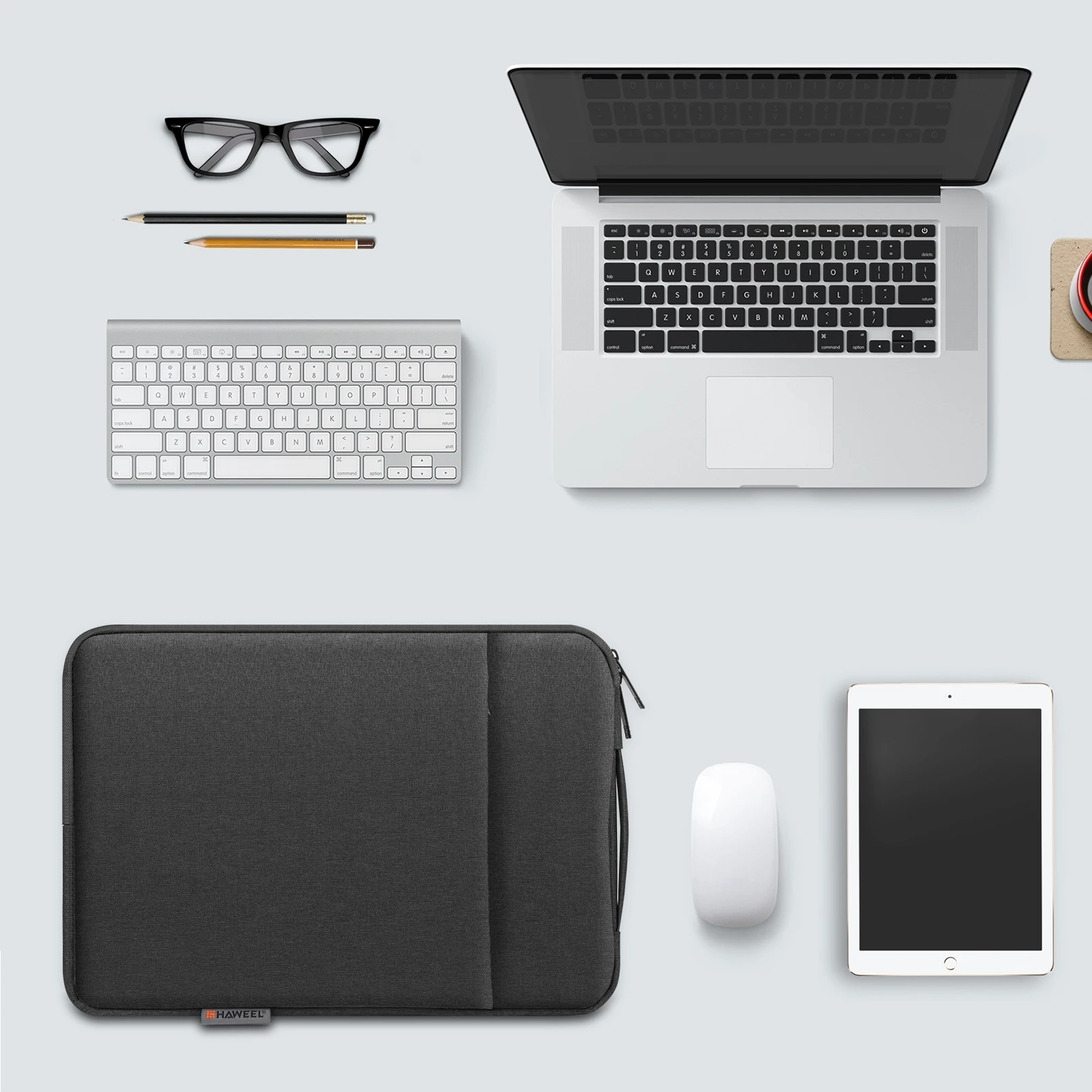 HAWEEL Laptop Sleeve Case Zipper Briefcase Bag with Handle for 15