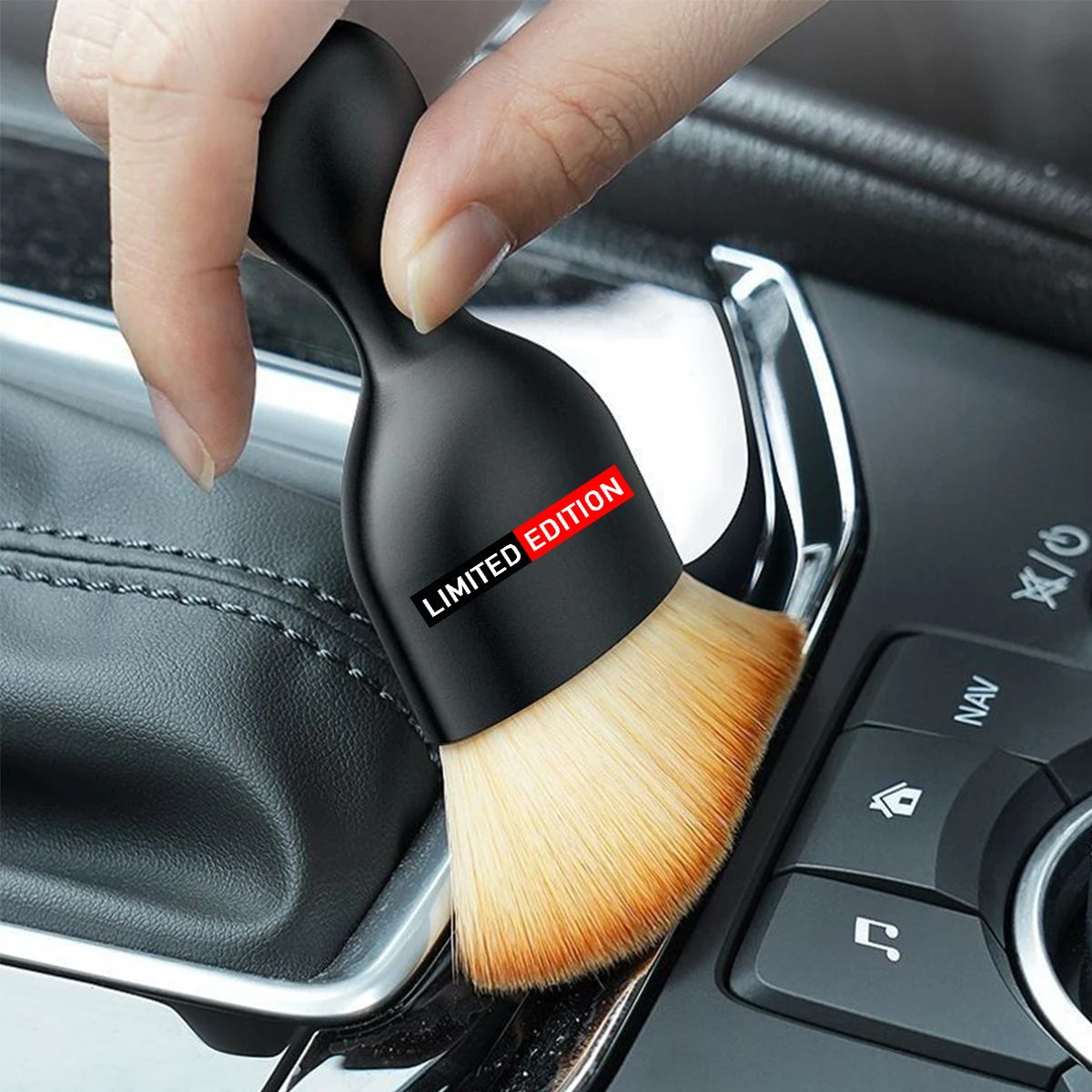 Wondolla Car Interior Cleaning Brushes – 3 Pack Soft Dusting Brushes For Vents, Dash & Detailing