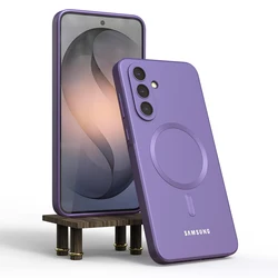 Magsafe Magnetic Wireless Charging Liquid Silicone Soft Case Cover - S25 (Purple)