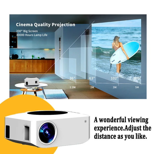 WIFI Wireless Projector Outdoor Support 1080P Mini projecteur WIFI