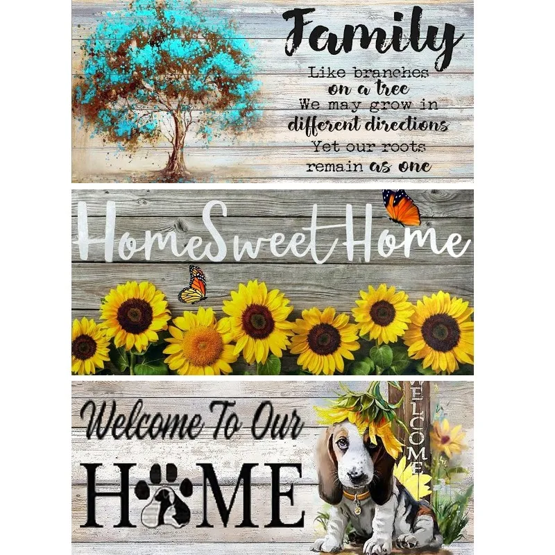 

5D Diamond Painting Kit "Quote Family Home Sweet "Decor Full Square&Round Diamond Embroidery Cross Stitch Diamond Mosaic Kit