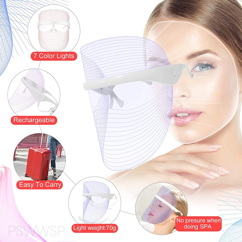 LED Facial Mask Facial Machine 7 Color for Skin Care