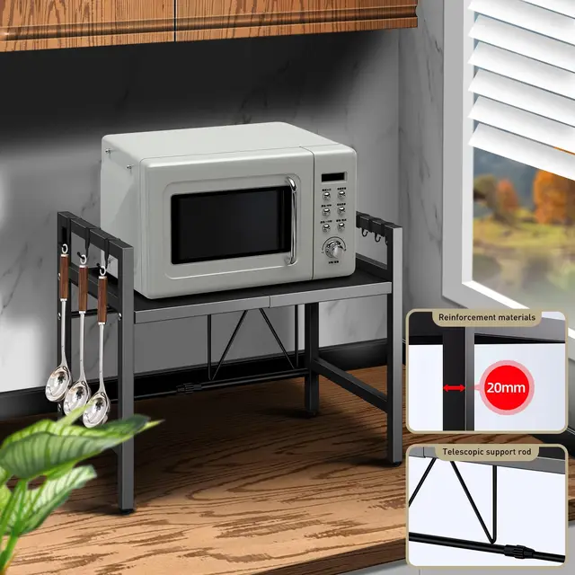 Expandable Microwave Shelf Organizer 6