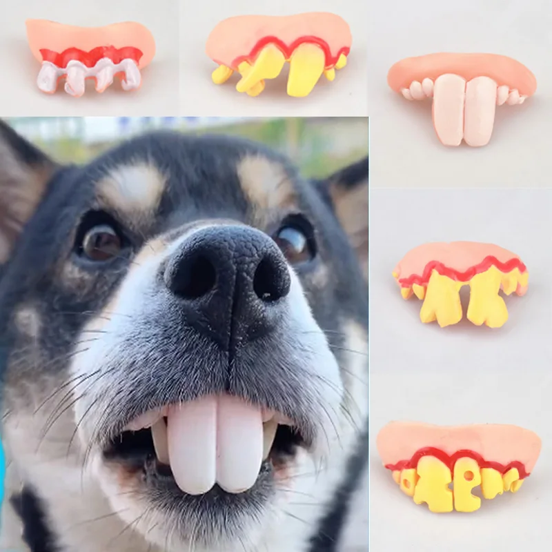 

1pc Funny Dentures Dog Pet Decorating Supplies Cosplay False Teeth Halloween Cosplay Humans And Vampires Toys Tricky