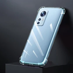 Soft Silicone Airbag Transparent Back Cover - Original Protective Case for Xiaomi 12S Ultra (Clear)