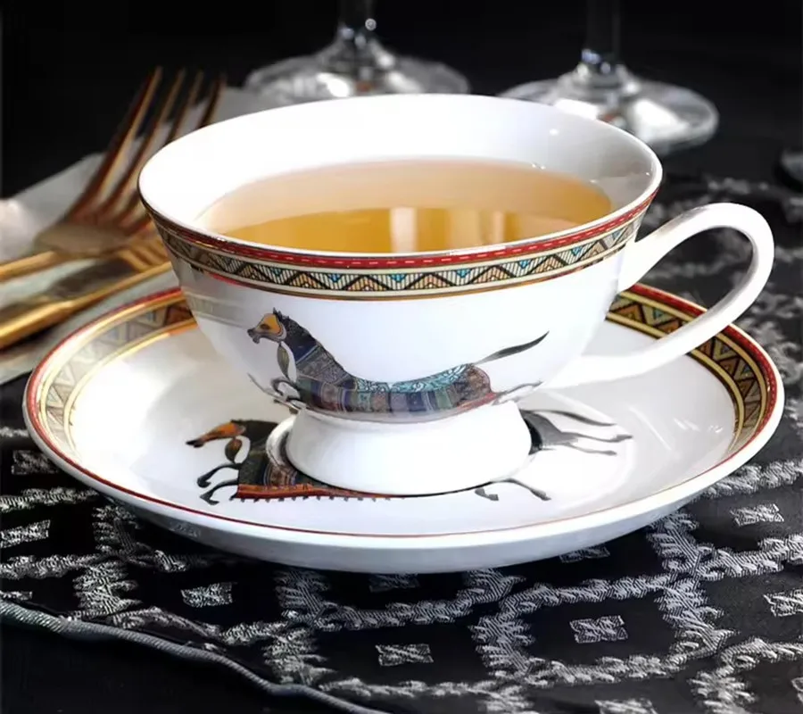 Vintage Love Horse Bone China Cup & Saucer 2