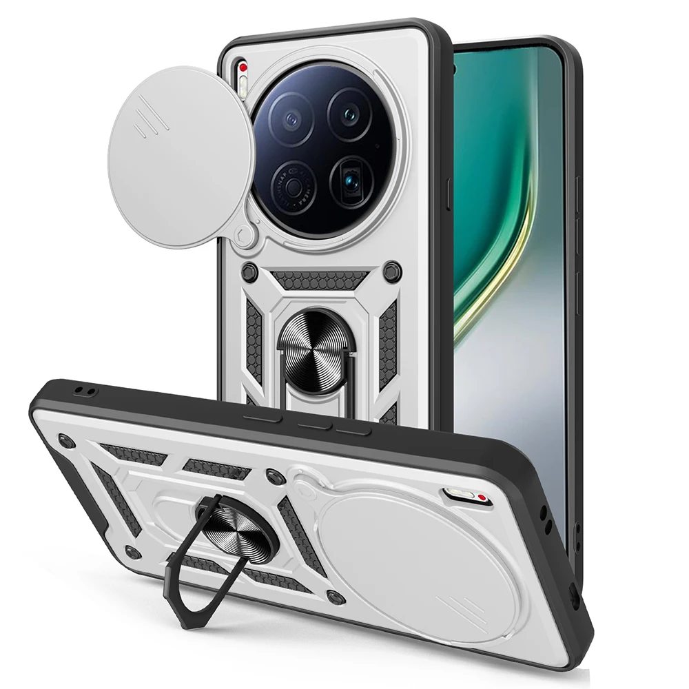 Slide Camera Protection Ring Stand Shockproof Cover Case