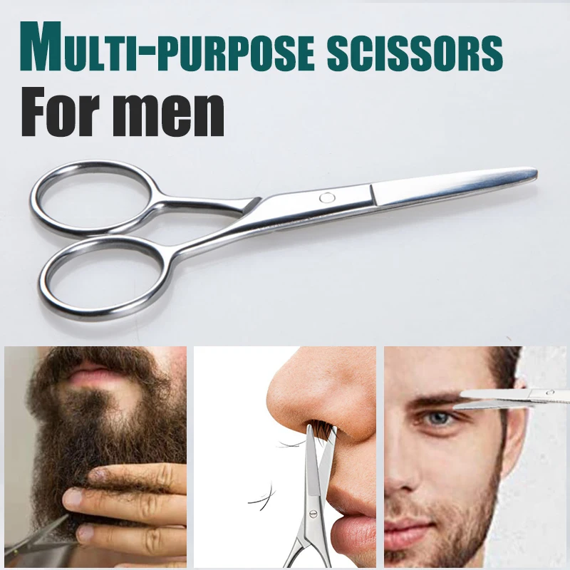 Nose Hair Scissors Eyebrow Scissors Stainless Steel Scissors Manicure Scissors Facial Hair Scissors Beauty Scissors 1Pc Eyebrow Nose Hair Scissors for Manicure