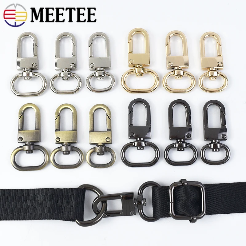 

Металлическая D-образная Пряжка Meetee 14-19 мм, 10 шт., Стандартная вешалка для ремня, крючок, аксессуары для ошейника собаки