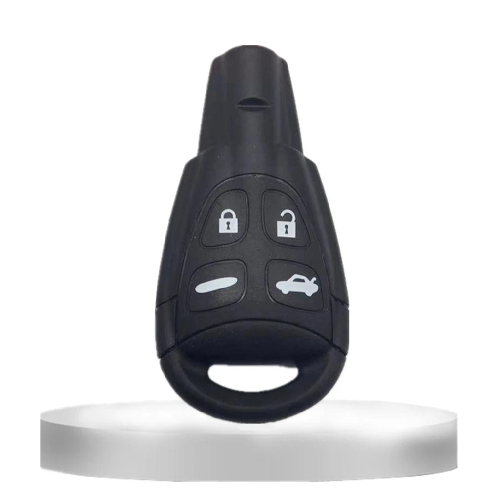 2003-2011 Remote Control Car Key Shell Replacement Case For SAAB 9-3 95 93 95 Soft Rubber 4 Button With Insert Blade