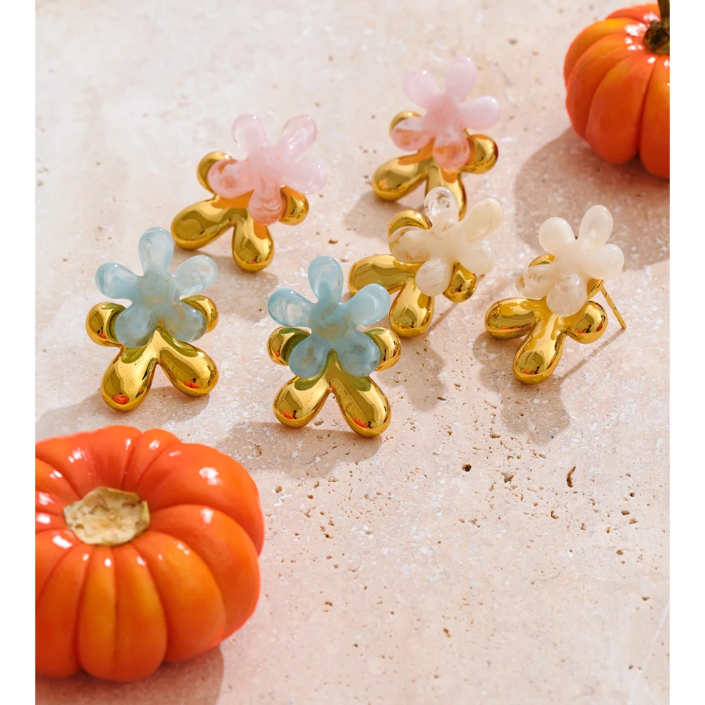 Yhpup Resin Jewelry Stainless Steel Daily