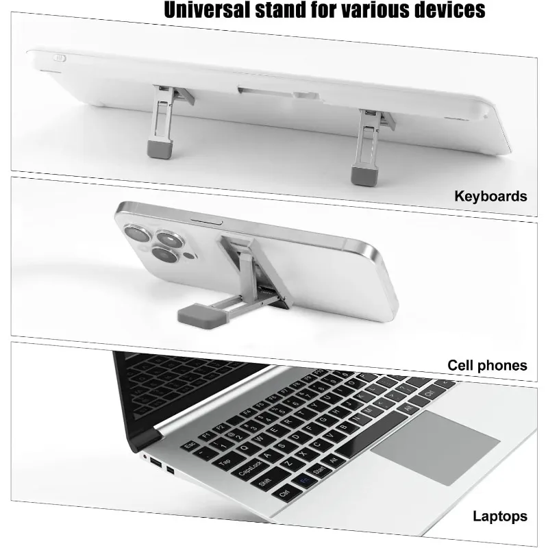 휴대용 미니 노트북 거치대, 접이식, 히든 디자인, 3단 각도 조절, 열 방출, 수직 거치대