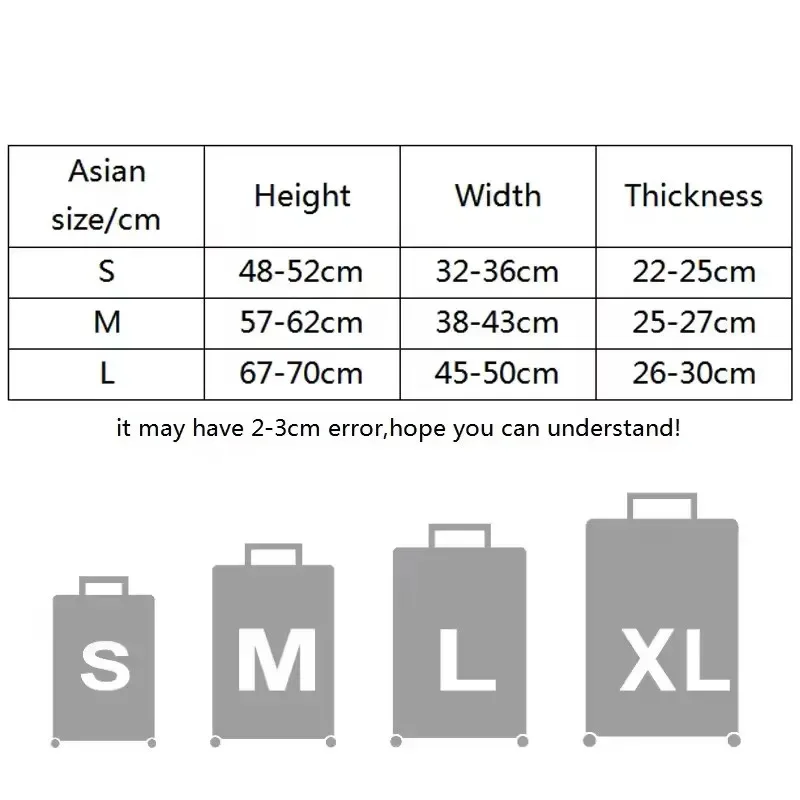 Solid color luggage protection cover suitable for 18-28 inch suitcases