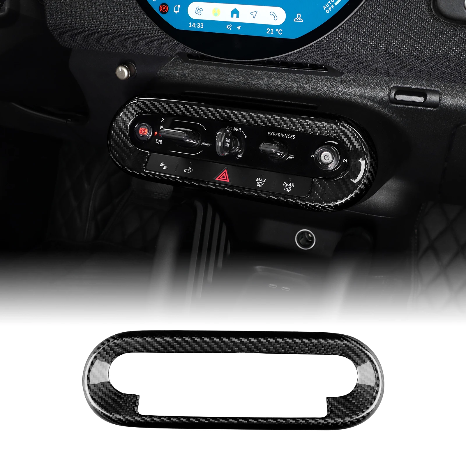 Hard Dry Carbon For MINI F65 F66 F67 J01 Electric EV Cooper E SE ...