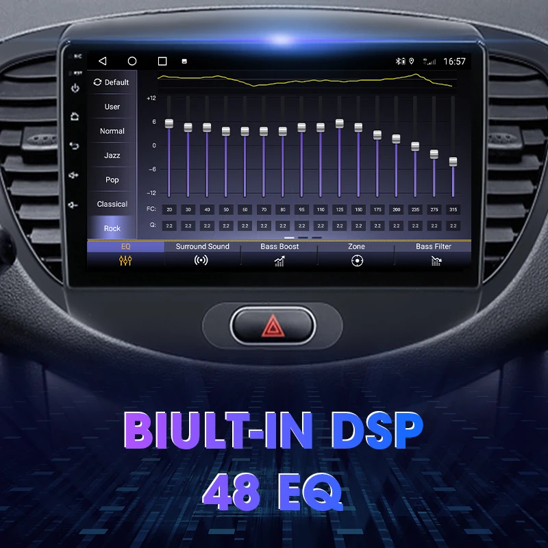 Car Radio Car Multimedia Player 2 Din Stereo Multimedia Player Android 12 4G GPS Navigation 2din Carplay For Hyundai i10 2007 2008 2009 2010-2013