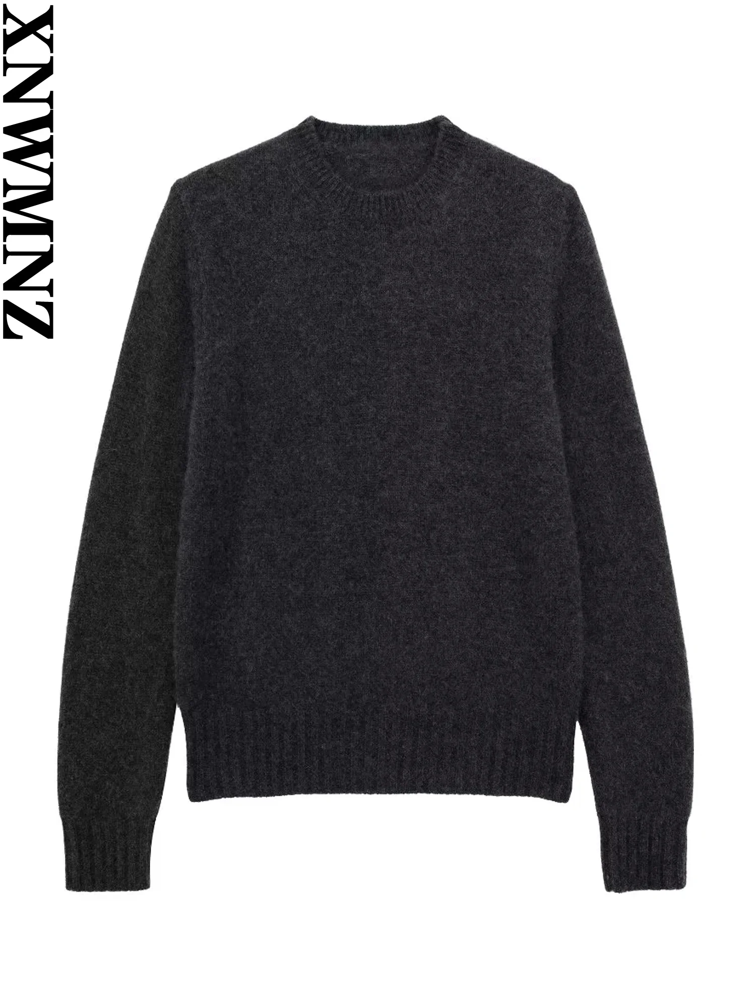 

XNWMNZ Women's Fashion 2023 Autumn/Winter Knitted Sweater Women Vintage O Neck Long Sleeve Casual Versatile Female Pullover