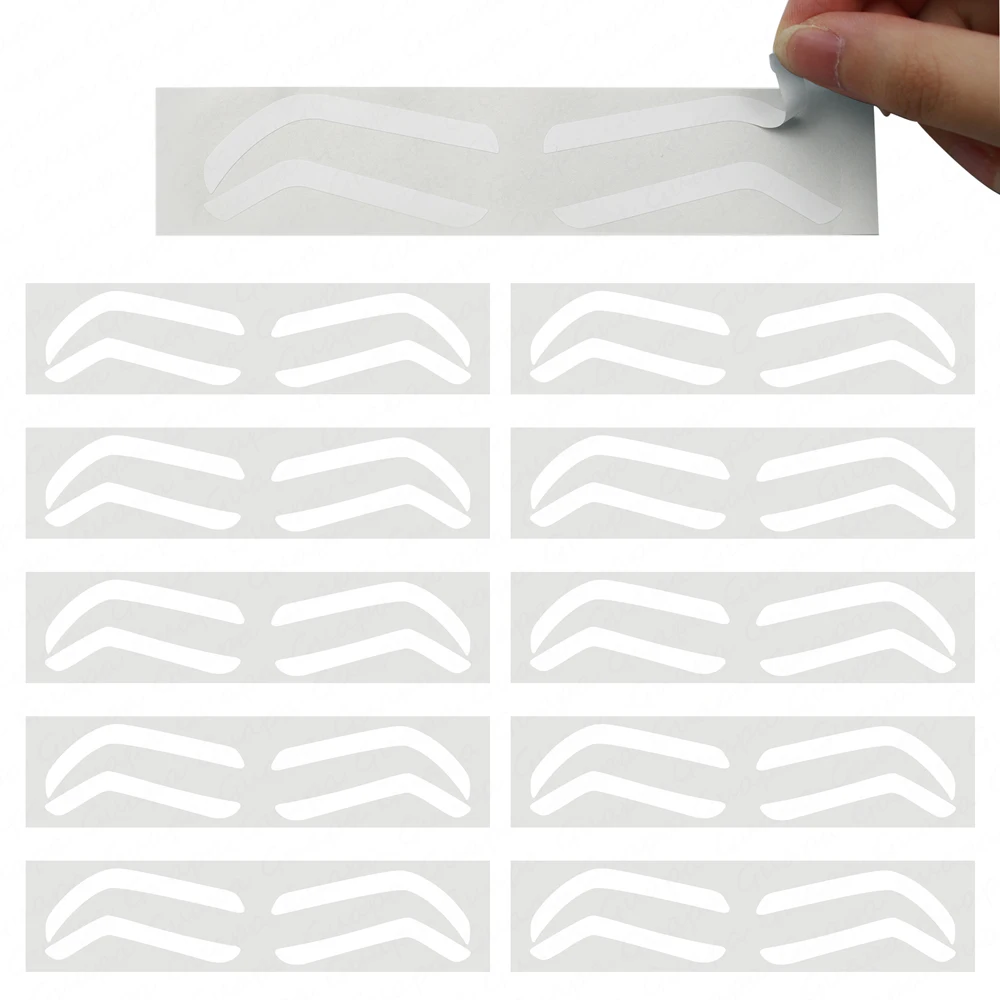 2024 Disposable Eyebrow Design Stencil Eyebrow Tint Airbrush Auxiliary Sticker for Brows Shaping with Single EyebrowsType Option 4